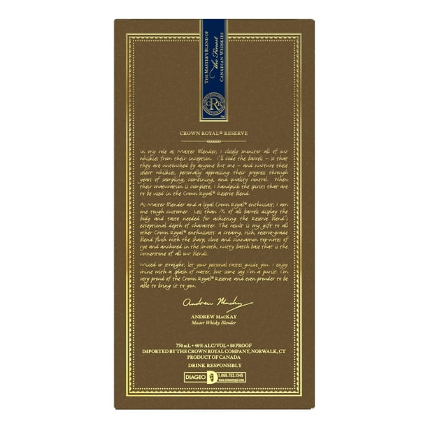 Crown Royal Reserve Blended Canadian Whiskey, 750 ml - Samsclub.com