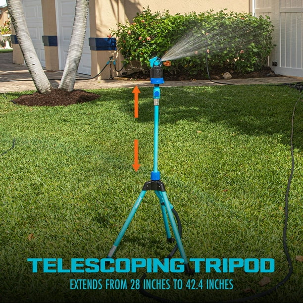Aqua Joe 360° Lawn Sprinkler & Mister on Telescoping Tripod