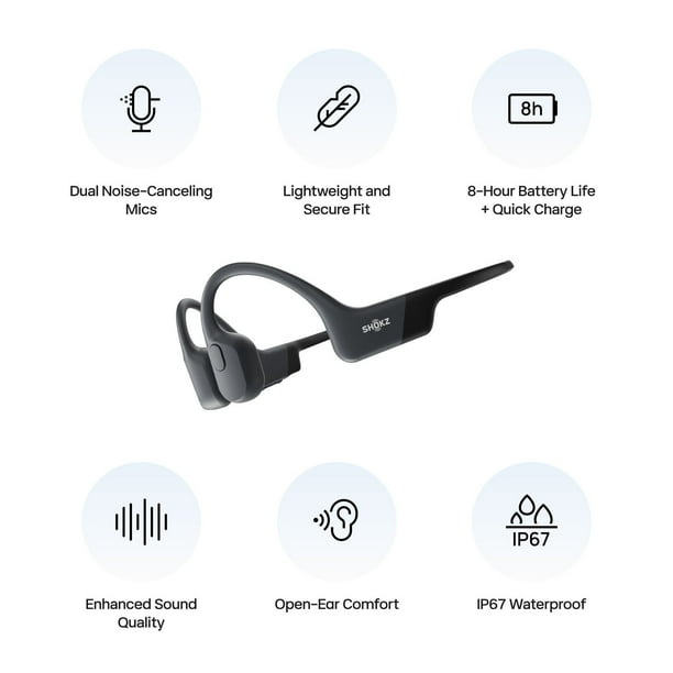 Shokz Open Run Bleu (USB-C) Casques Bluetooth sur