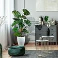 thumbnail image 2 of Faux 5' Deluxe Split Leaf Floor Plant in Grey Stone Pot, 2 of 4