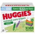 thumbnail image 1 of Huggies Natural Care Sensitive Baby Wipes, Fragrance Free, 17 pk., 1088 Wipes, 1 of 12