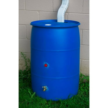 55-Gallon Big Blue Recycled Rain Barrel
