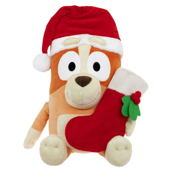 Bluey 28" Holiday Plush with Santa Hat