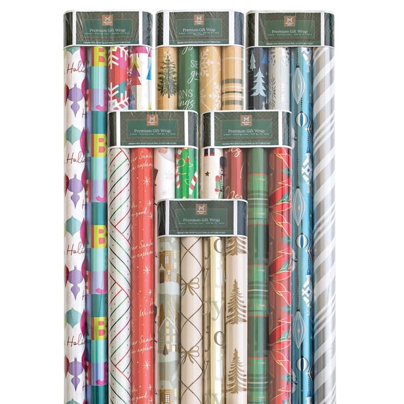 Member's Mark 250 Sq Ft Holiday Wrapping Paper, 4 Rolls