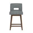 thumbnail image 12 of HH2 Home Upholstered Key Back Wood Adjustable Height Swivel Bar Stool, 12 of 19