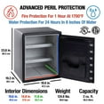 thumbnail image 3 of SentrySafe SFW205EVB XX-Large Digital Fire/Water Safe, 2.0 cu. ft., 3 of 7