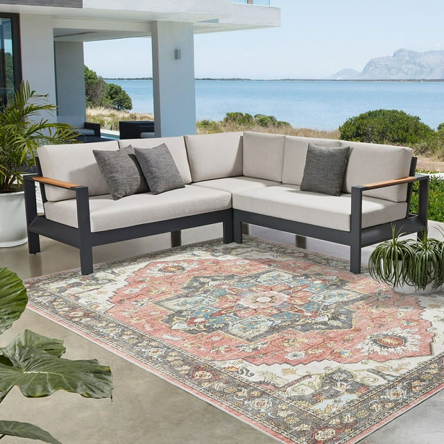 Member's Mark Everwash Willow Indoor/Outdoor Area Rug, 5' x 8'