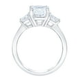 thumbnail image 4 of Lab Created Diamond Radiant Engagement Ring in 18K White Gold, 4 of 5
