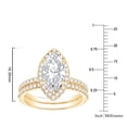thumbnail image 4 of 2.60 CT.T.W. Marquise Lab Created Diamond Bridal Set in 18K Gold, 4 of 6
