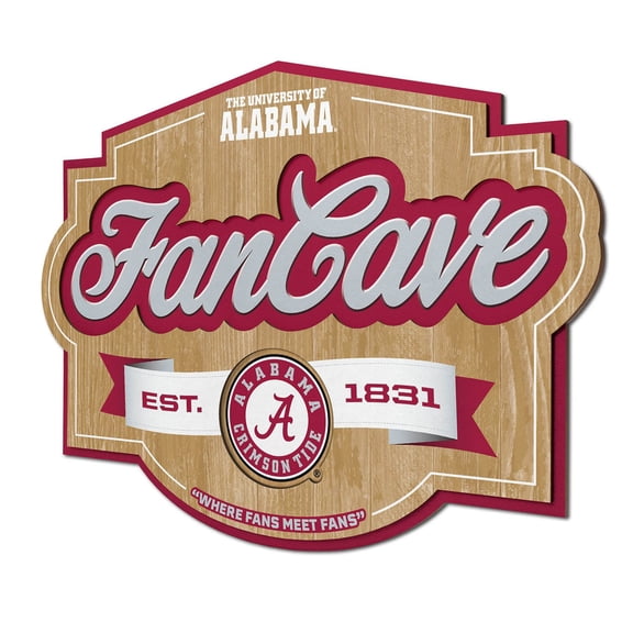 YouTheFan Alabama Crimson Tide 17"x12.5" 3D Multi-Layered Fan Cave Sign