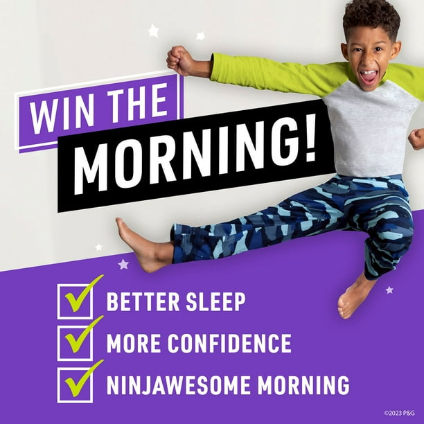 Ninjamas Nighttime Bedwetting Underwear for Boys, Sizes Small - Extra Large