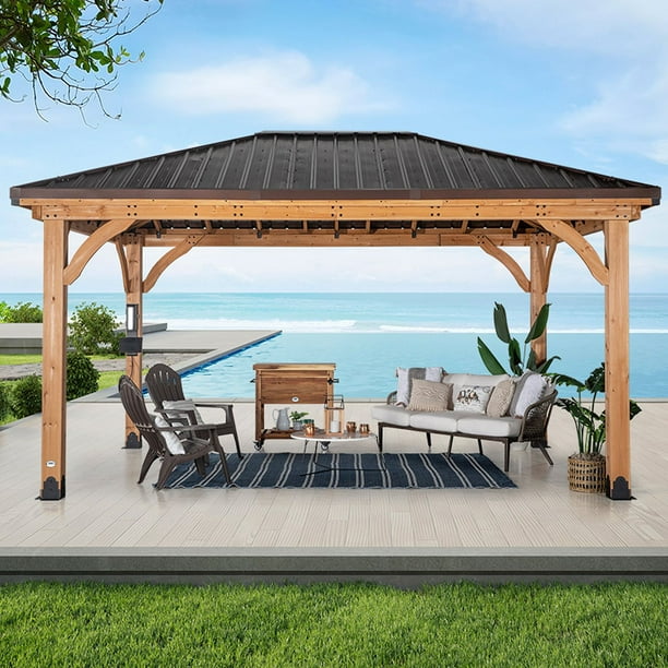 Backyard Discovery Barrington Cedar Gazebo with Powerport, Choose