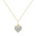 thumbnail image 4 of 0.25 CT. T.W. Round Cut Pavé Diamond Heart Pendant Necklace in 14K Gold, 4 of 5
