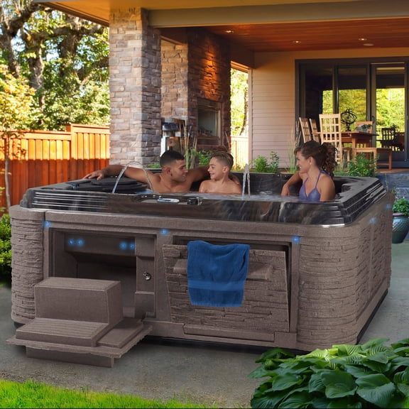 Everlast Spas Grand Estate 6-7 Person 90-Jet Acrylic Spa, Choose Type
