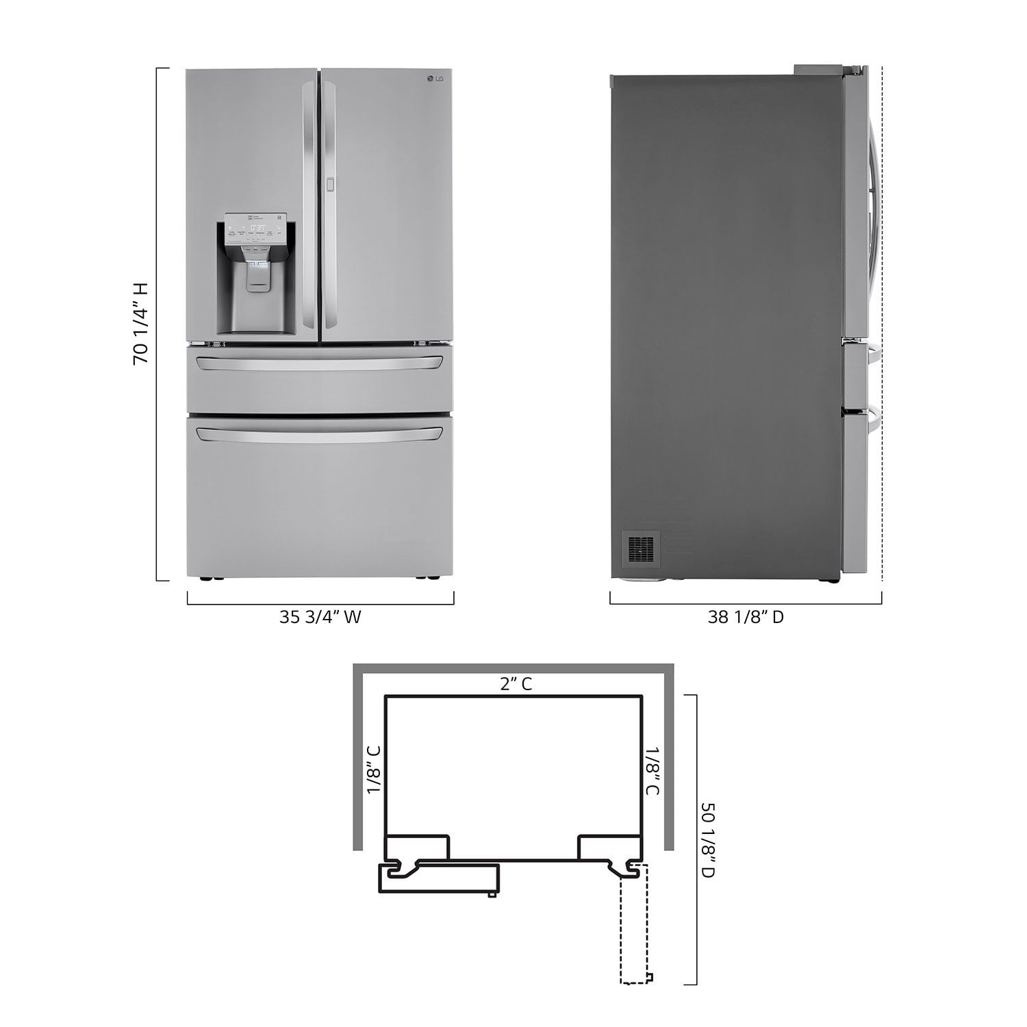 LG 30 cu. ft. French Door Refrigerator with Craft Ice
