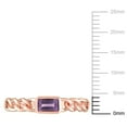thumbnail image 3 of Emerald Cut African Amethyst Link Ring in 14K Gold, 3 of 8