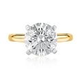 thumbnail image 1 of Lab Created Round Cut Solitaire Diamond Ring in 18K Gold, 1 of 7