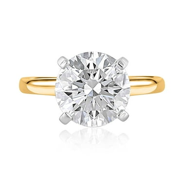 Lab Created Round Cut Solitaire Diamond Ring