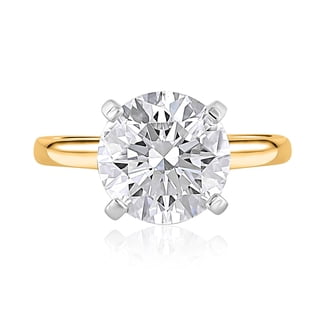 Lab Created Round Cut Solitaire Diamond Ring
