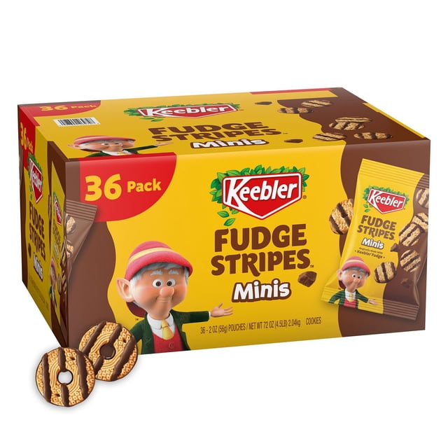 Keebler Mini Fudge Stripe Cookies, 2 oz., 36 ct.