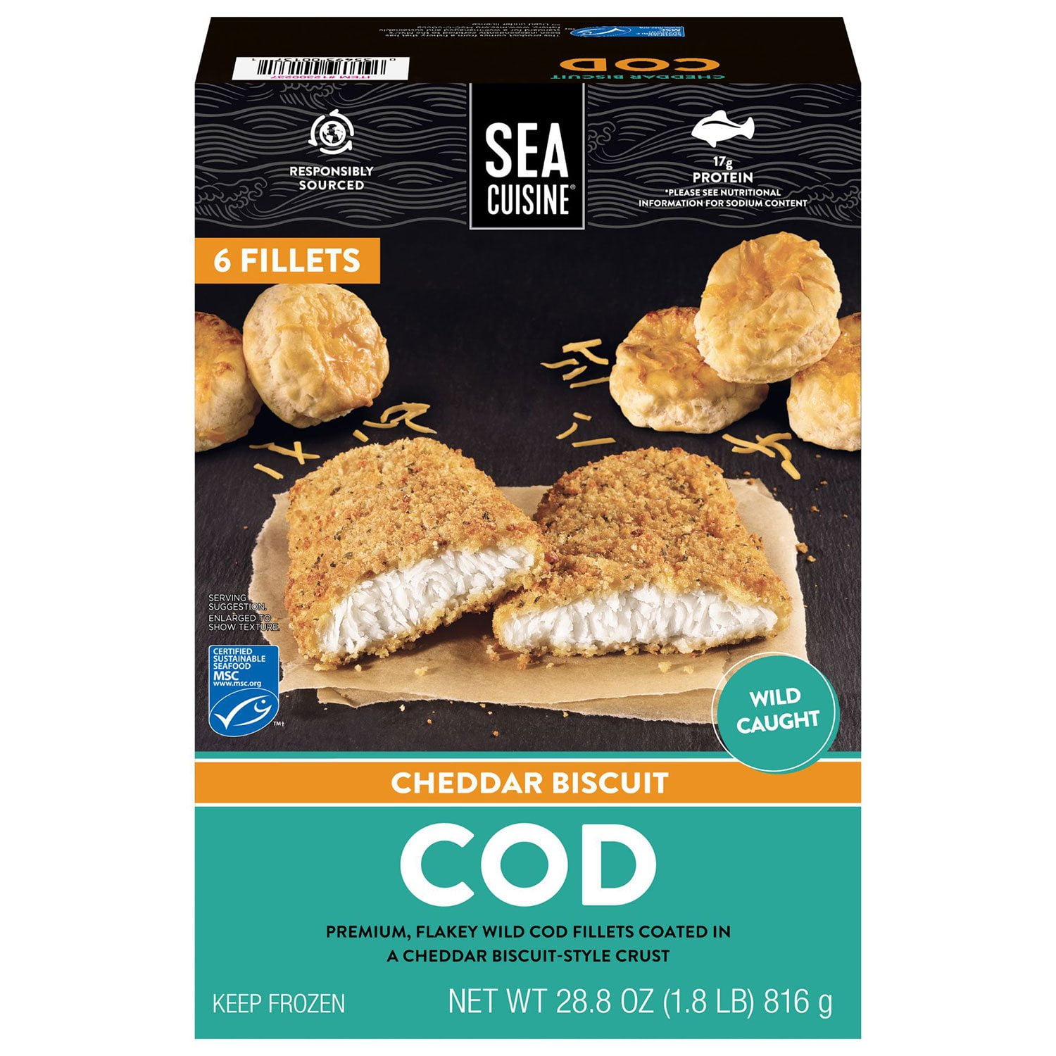 Sea Cuisine Cheddar Biscuit Cod, 1.8 lbs. - Samsclub.com
