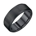 thumbnail image 3 of 8mm Black Satin Finish Mens Band in Tungsten, 3 of 6