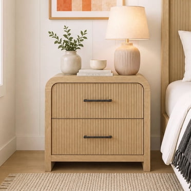 Society Den Woodridge 2-Drawer Nightstand with USB