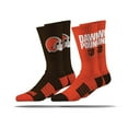 thumbnail image 1 of Cleveland Browns Adult 2-Pack Crew Socks, 1 of 3