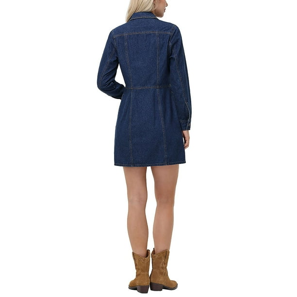 cheap blue jean dresses Z Supply Women's Angel Eyes Denim Mini Dress, Medium Indigo