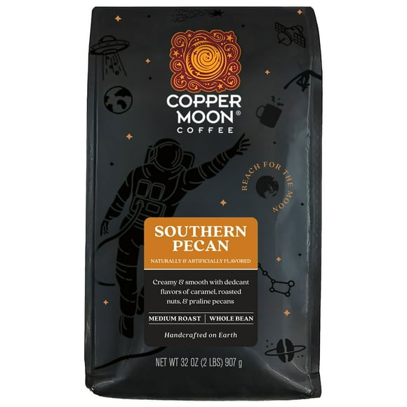 Copper Moon Coffee Medium Roast Whole Bean Coffee, Southern Pecan, 32 oz.