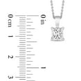 thumbnail image 7 of Princess Cut Solitaire Diamond Pendant Necklace in 18K Gold, 7 of 7