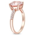 thumbnail image 4 of Morganite & 0.17 CT. T.W. Diamond Ring in 14K Gold, 4 of 6