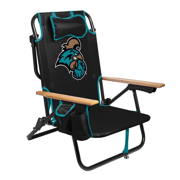 Logo Brands Coastal Carolina Chanticleers Reclining Beach Chair
