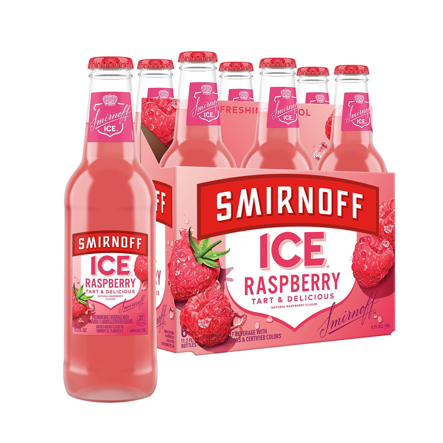 Smirnoff Ice Raspberry Ready To Drink, 11.2 fl. oz. bottle, 6 pk ...