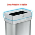 thumbnail image 4 of Clorox Slim Open Top Anti-Microbial Odor Protection 13 Gallon Stainless Steel Trash Can - Silver or Black, 4 of 8