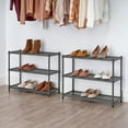 thumbnail image 3 of TRINITY 6-Tier Metal Slat Shoe Rack, 28" W x 12" D x 45" H, 3 of 14