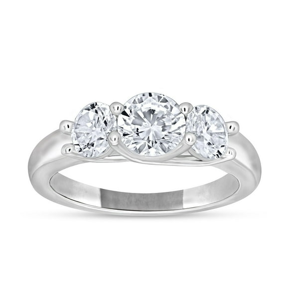 0.96 CT. T.W. Round Cut 3-Stone Diamond Ring in 14K Gold