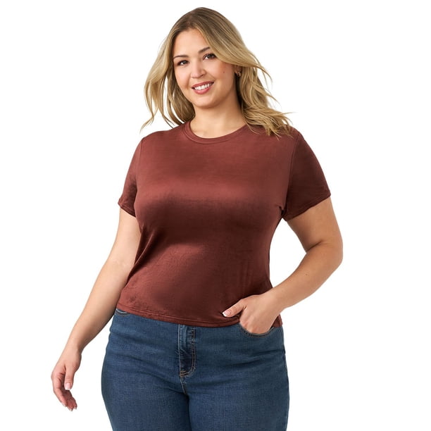 Edited by Maren Morris Women's Velvet Short Sleeve Tee - Samsclub.com