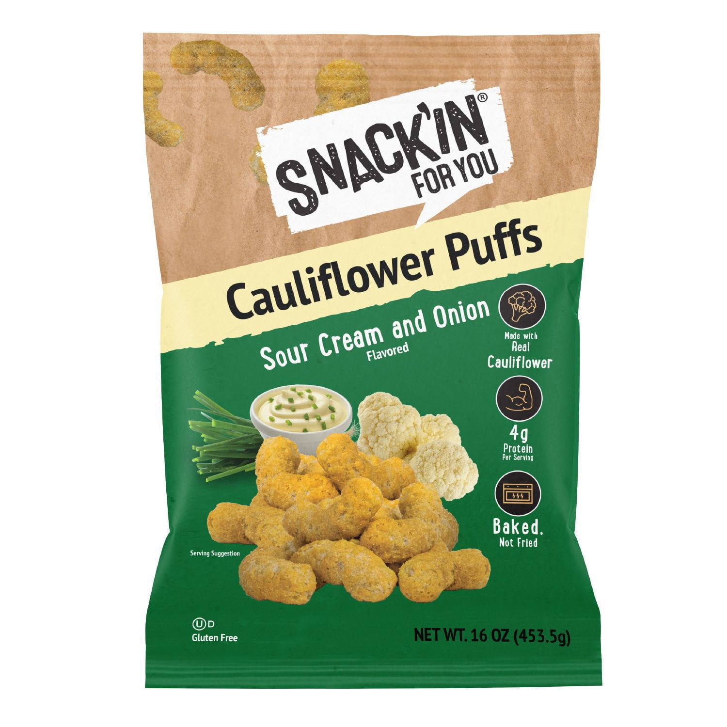 Snack'In For You Cauliflower Veggie Puffs, Sour Cream and Onion