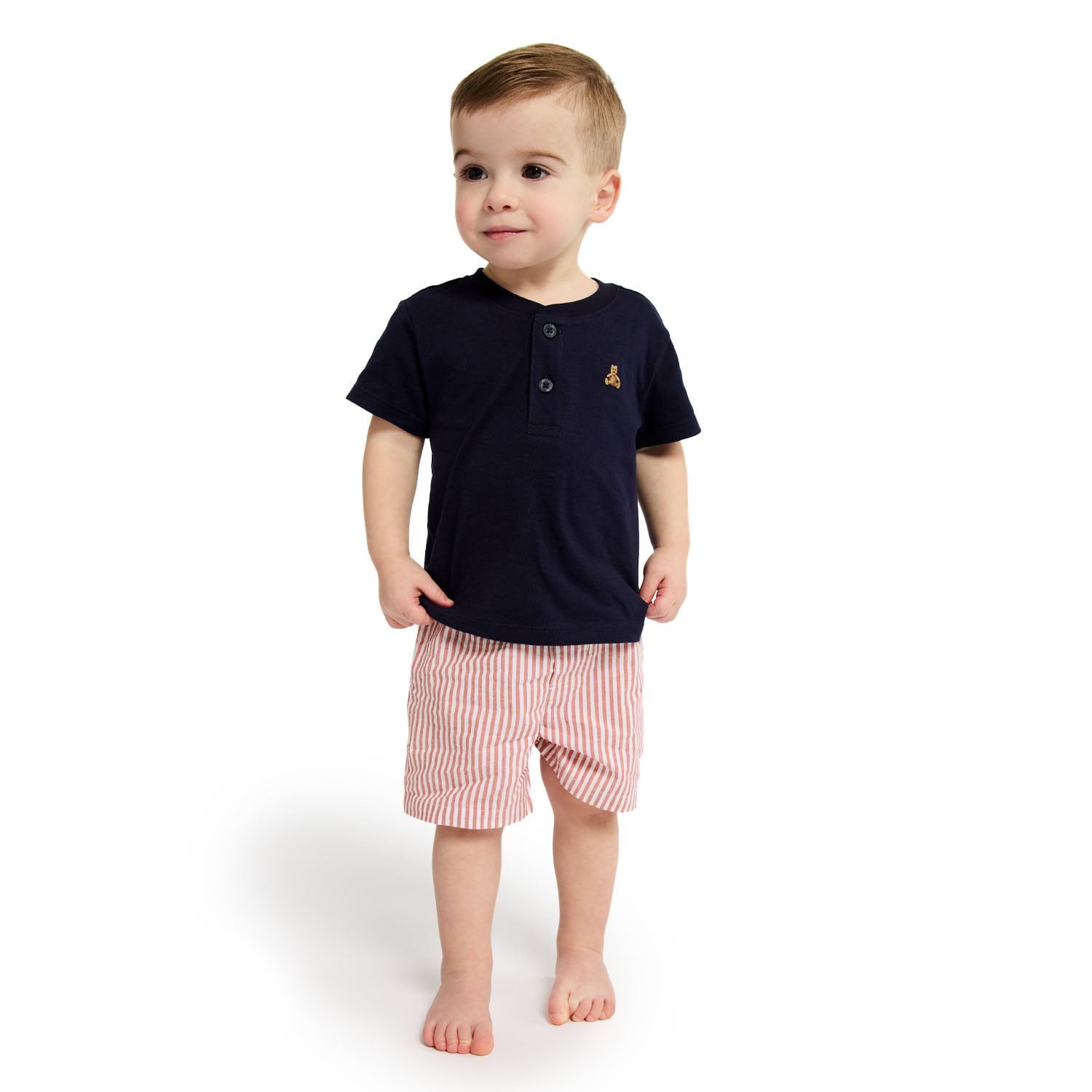 Baby Gap Boys 2-Piece Outfit Set — Navy & Stripe, 6M 2