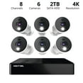 thumbnail image 2 of Night Owl Expandable 8 Channel Wired Bluetooth DVR with (6) Wired 4K UHD Spotlight Cameras with Audio and 2TB Hard Drive, 2 of 12