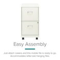 thumbnail image 10 of Hirsh 18" Deep 2-Drawer Mobile Letter Width Vertical File Cabinet, Choose Color, 10 of 18