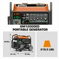 thumbnail image 6 of 12000/9000-Watt Genmax Dual Fuel Portable Generator With CO Sensor + Remote Electric Start / Folding Handle, 6 of 7