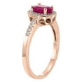 thumbnail image 3 of Oval Cut Gemstone and 0.15 CT. T.W. Halo Diamond Ring in 14K Gold, 3 of 6