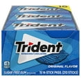 thumbnail image 1 of Trident Original Sugar Free Gum, 14 pcs., 15 pk., 1 of 12