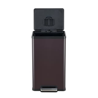 Simpli-Magic 50 Liter / 13.2 Gallon Step Trash Can with Soft-Close Lid, Hands-Free Foot Pedal, Built-In Odor Filter, Smudge Resistant Finish for Kitchen, Office, Dorm, Multiple Colors