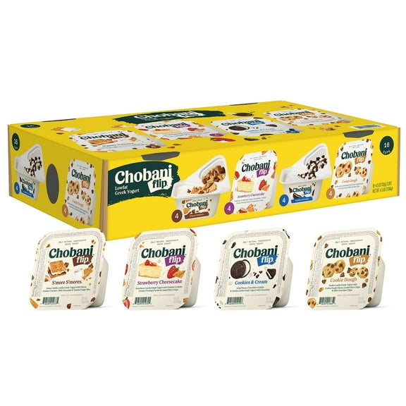 Chobani Flip Low-Fat Greek Yogurt, 4.5 oz., 16 ct.