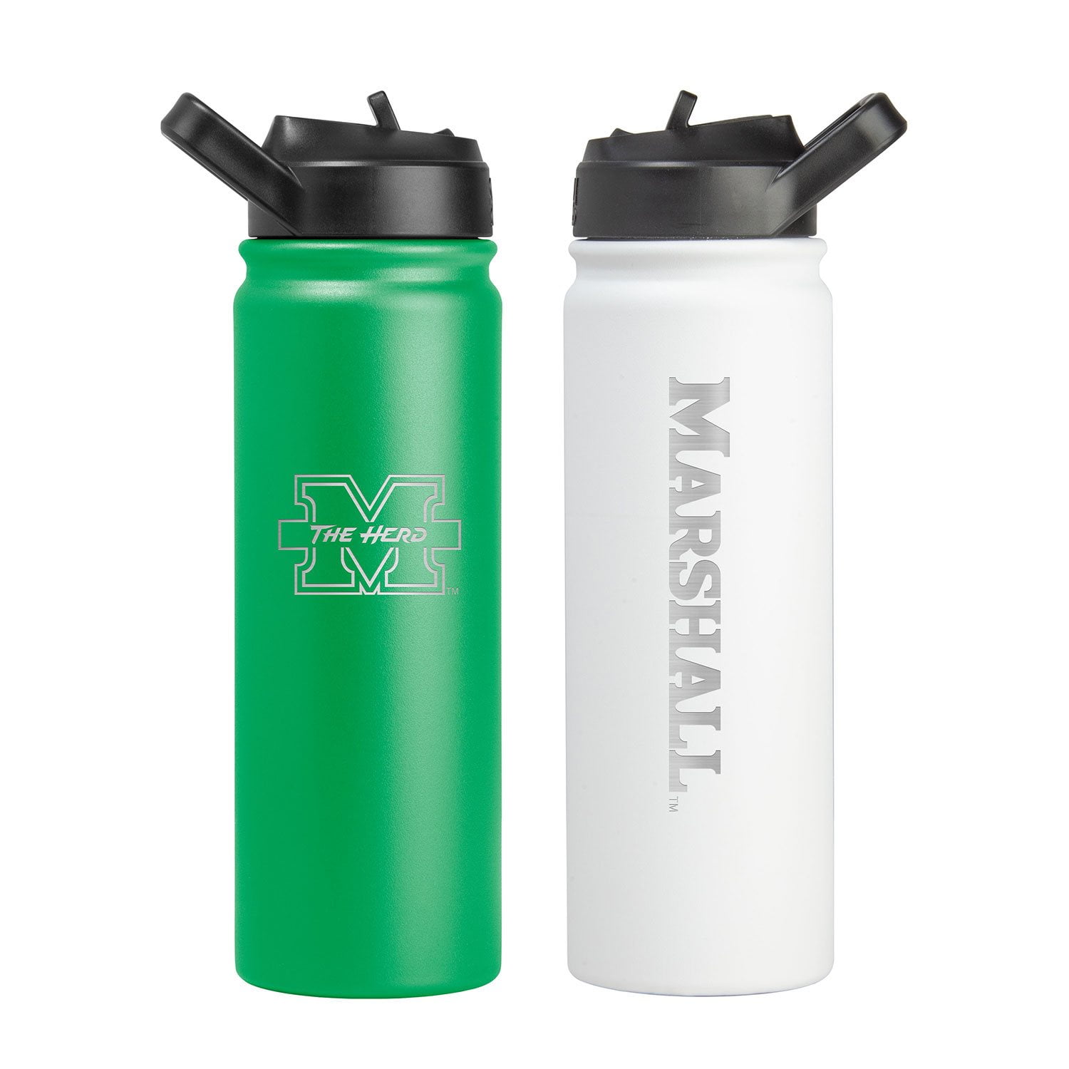 Logo Brands Marshall Thundering Herd 24oz SS Water Bottle 2pk