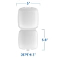 thumbnail image 2 of DART, Insulated Foam Hinged Lid Take Out Container, 6" Square, 1-Compartment, 240 ct., 2 of 4