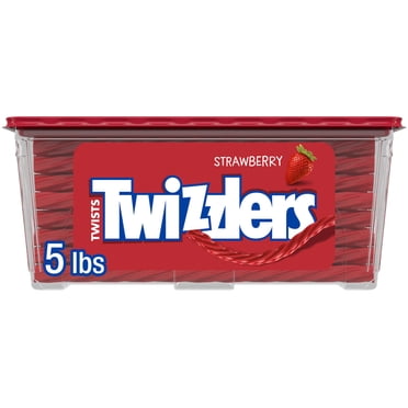 TWIZZLERS Twists Strawberry Flavored Licorice Style, Chewy Candy, 5 lbs.